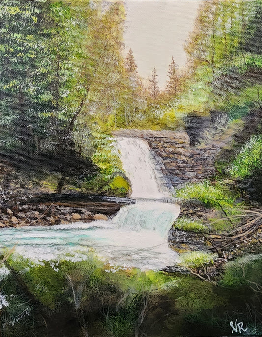 Montana Waterfall - Original Painting