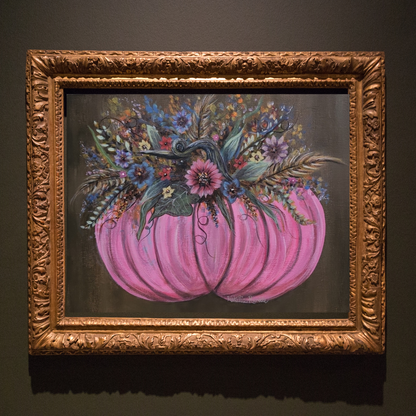 Pink Fall Pumpkin - Print