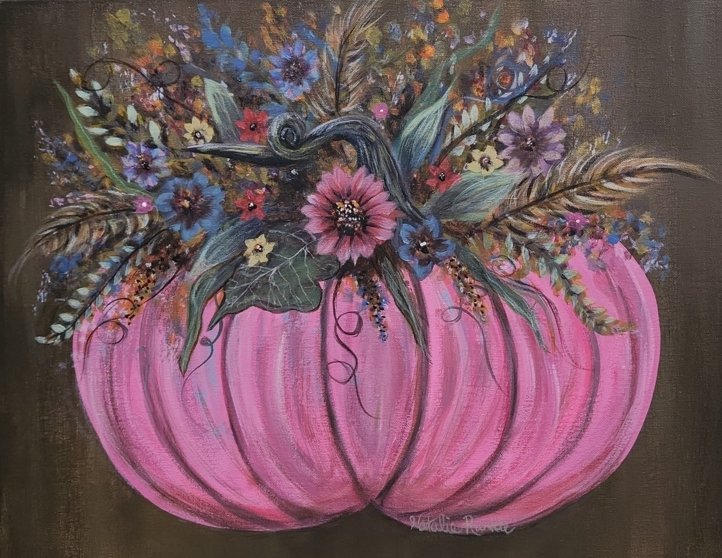 Harvest in Bloom | 16 × 20 in. Original Acrylic on Canvas