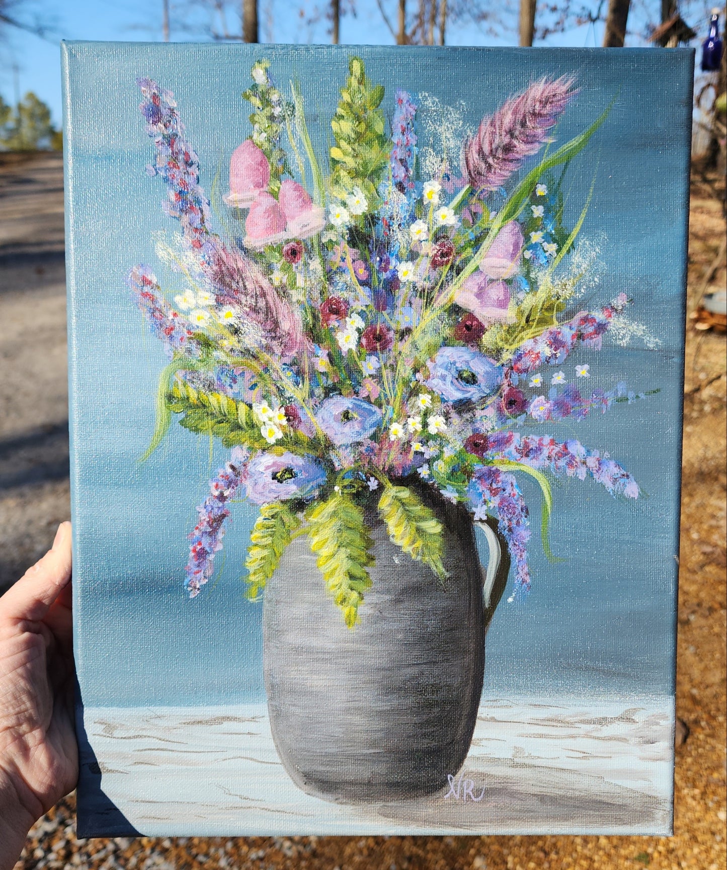 Spring Bouquet in Pitcher - Original Painting