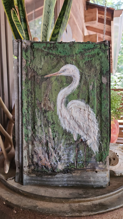 Stillwater | Original Painting on Vintage Tin