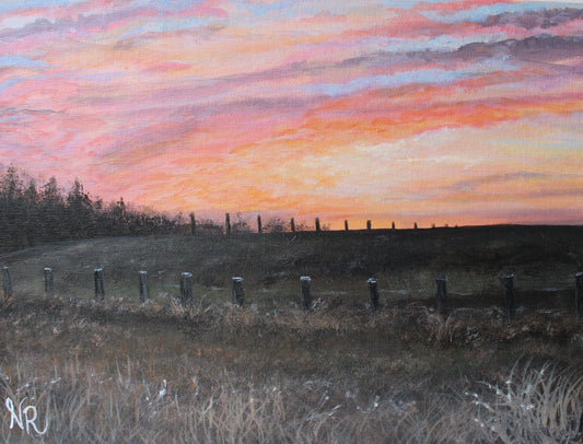 Countryside Sunrise - Original Painting